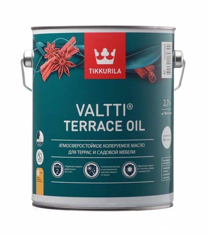 Масло Valtti Terrace Oil 2,7 л. Valtti Terrace Oil. Тиккурила для веранды. Масло для террас Тиккурила.