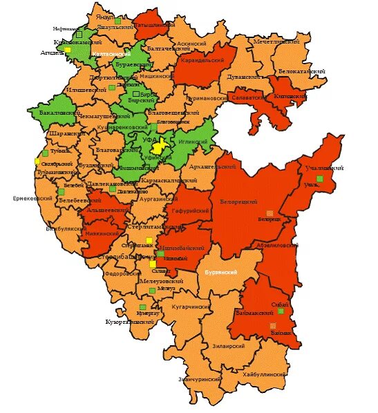 Какие районы в башкирии. Карта Башкирии. Карта Башкирии с районами. Политическая карта Башкортостана с районами. Карта Республики Башкортостан с районами.