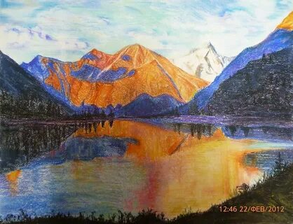 Неповторимая красота гор рисунок