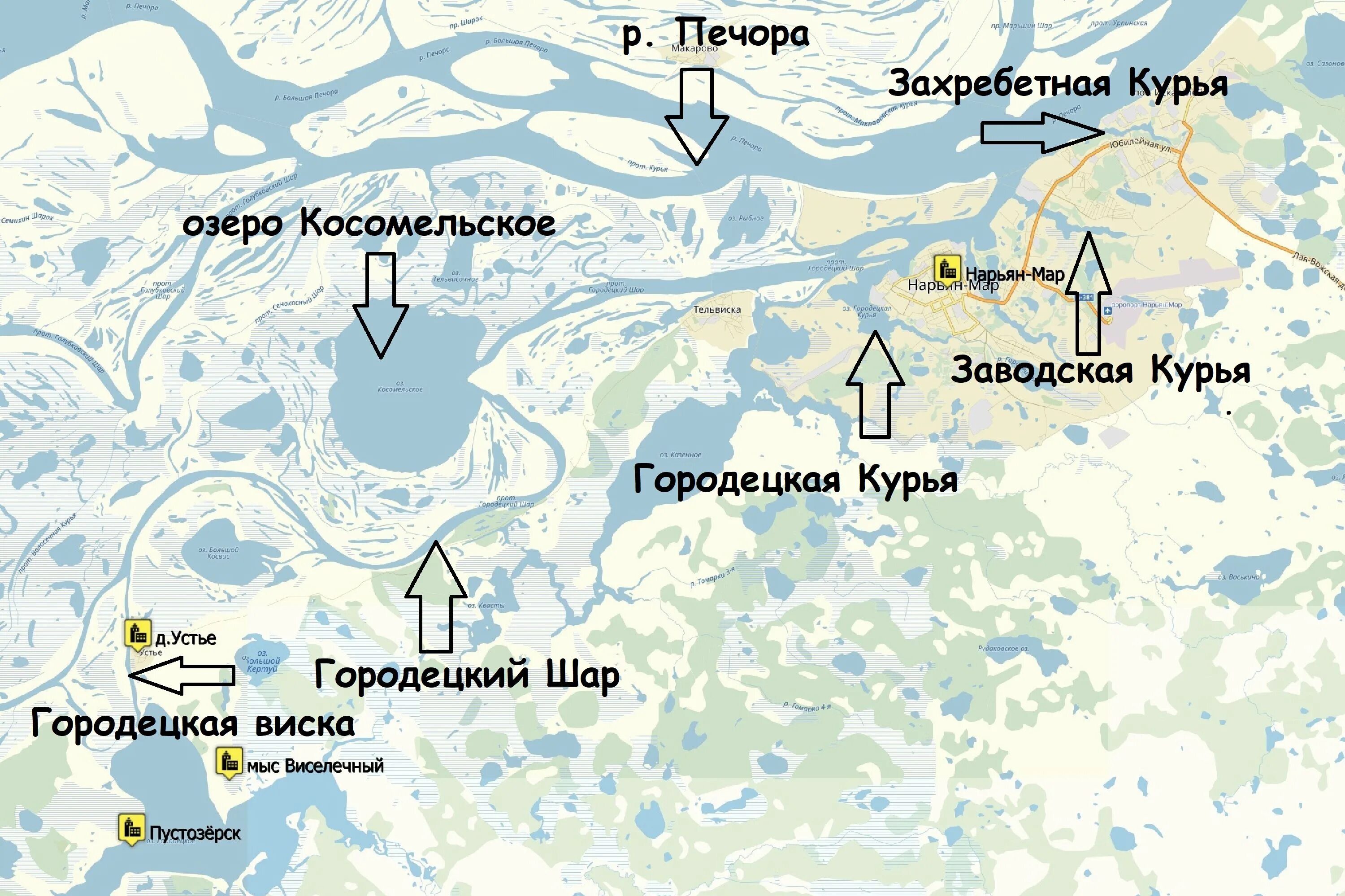 Привет печора. Протока Городецкий шар Нарьян мар. Нарьян мар рыбалка базы отдыха. Захребетная Курья. Карта озёр в Нарьян-Маре.