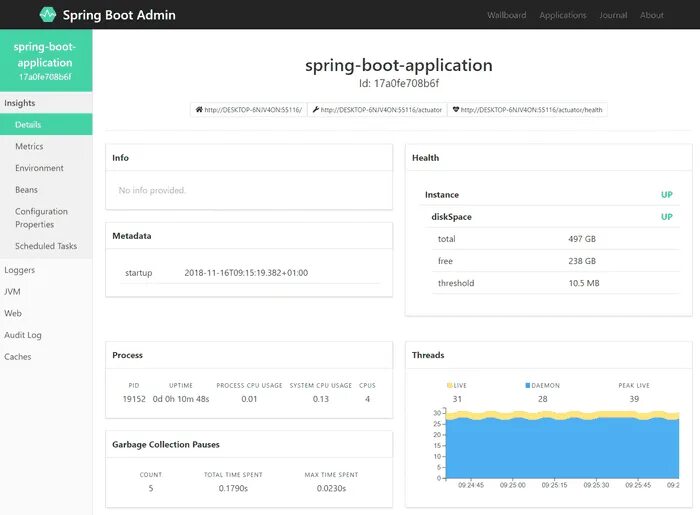 Spring boot actuator. Spring boot admin. spring boot-приложение. habr spring boot.