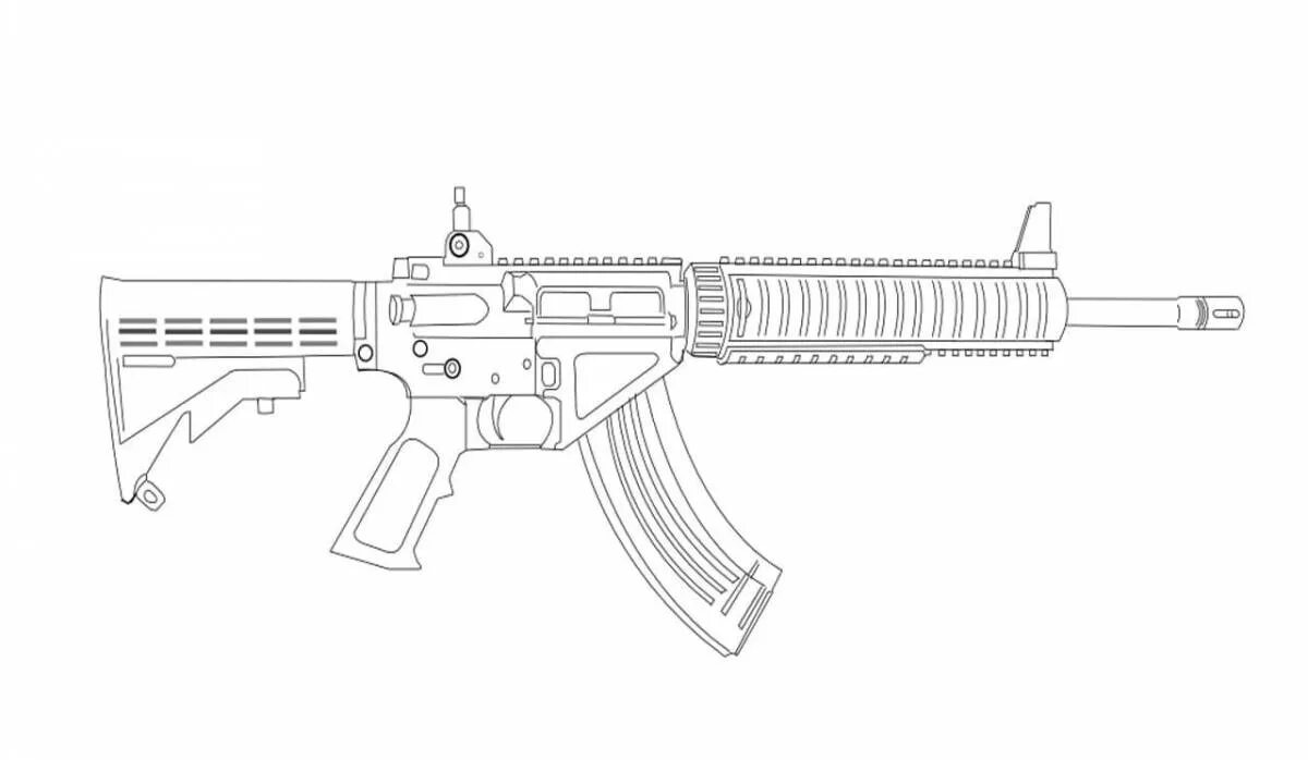 Штурмовая винтовка SR-47. М416 автомат чертеж. М4а1 чертеж. Винтовка m4a1 чертеж.