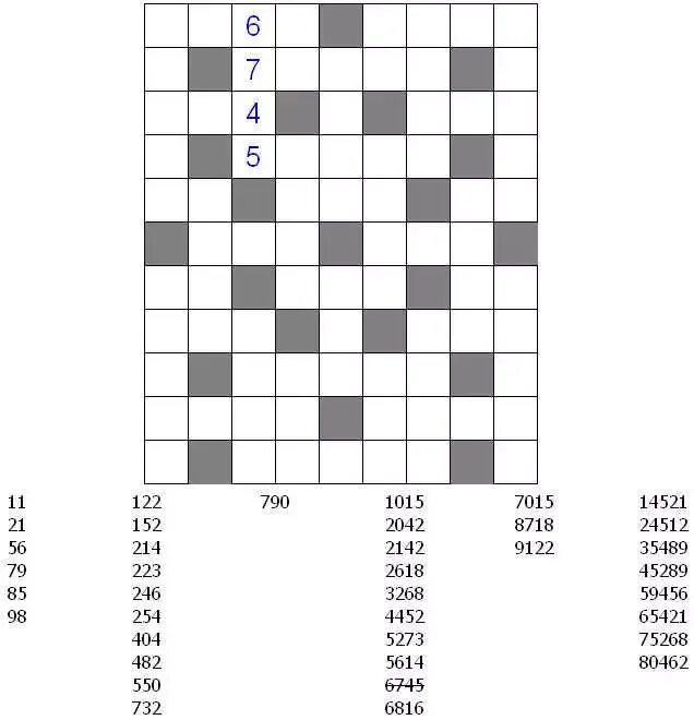Числовой кроссворд. Числовые кроссворды для печати. Числовой кроссворд с ответами. Цифровые сканворды.