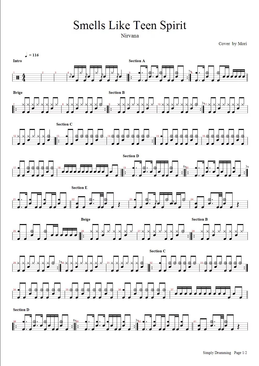 Nirvana smells like spirit. Партия барабанов Нирвана smells like teen Spirit. Nirvana smells like teen Spirit Ноты для ударных. Smells like teen Spirit Drum Tabs. Smells like teen Spirit Ноты барабаны.