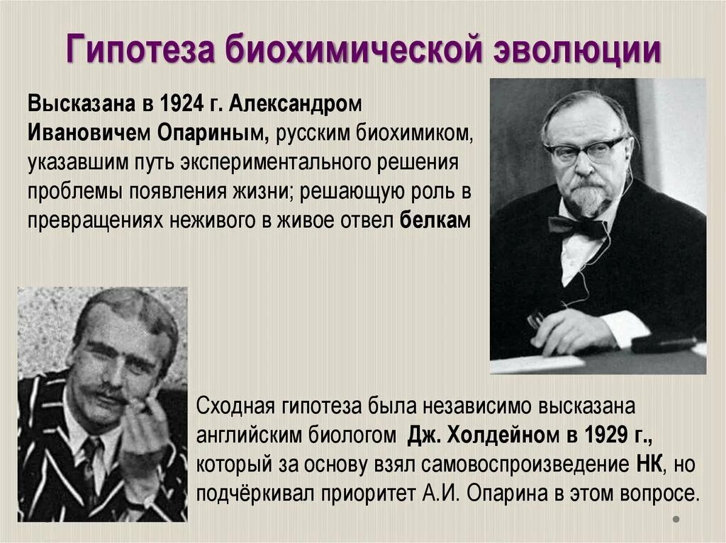 Теория биохимической эволюции этапы. Опарина. Теория абиогенеза опарина. И. Опарин химическая эволюция.