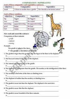 Comparative and superlative sentences