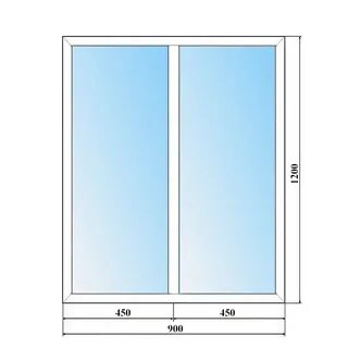 Окно двухкамерное 1200х1200
