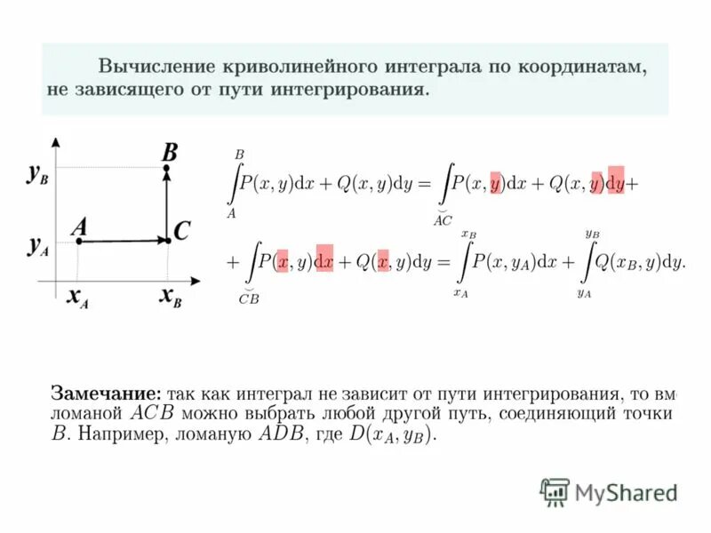 Интеграл с координатами