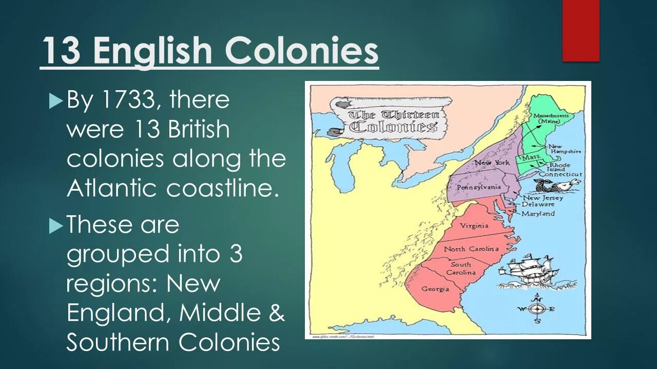 English Colonies. 13 Britain Colony. South Atlantic Colonies. First English Colonies.