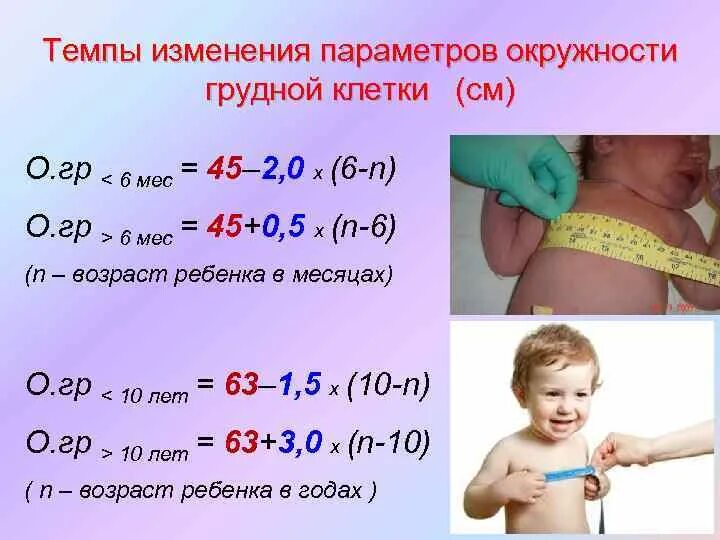 Грудная клетка у ребенка норма. Формула окружности грудной клетки у ребенка до года. Формула расчета окружности грудной клетки. Формула окружности груди. Окружность груднойк елтки.