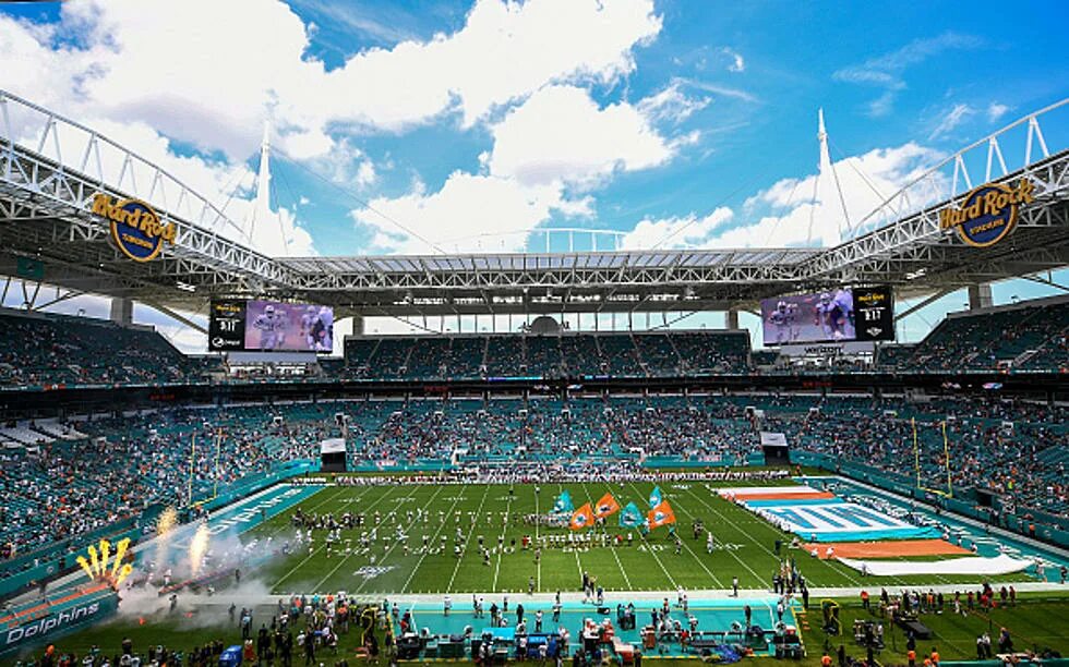 Хард рок Стэдиум. Hard Rock Stadium Miami. Miami Dolphins hard Rock Stadium. Hard Rock Arena Miami.