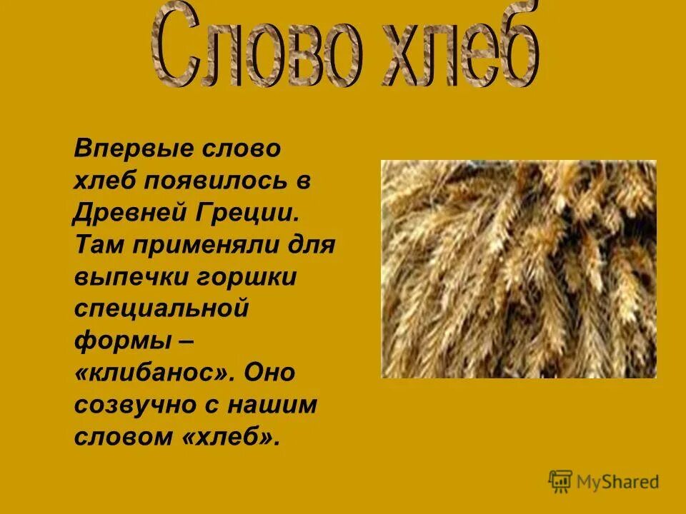 Что значит слово хлебу. Слово хлеб. Происхождение слова хлеб. Презентация на тему хлеб. Формы слова хлеб.