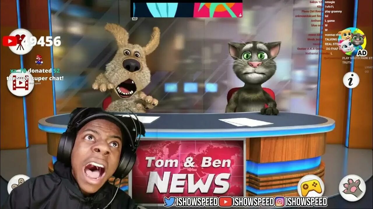 Tom newspaper. ISHOWSPEED Бен. Talking Tom and Ben News. Tom and Ben News играть. Tom and Ben News Scratch.