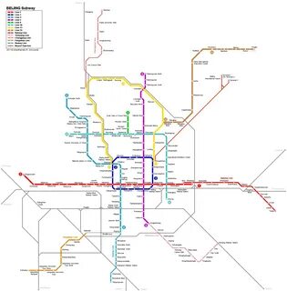 Карта метро пекина