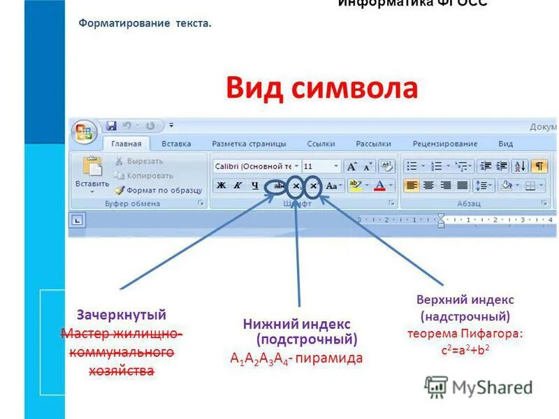 Типы форматирования текстового документа. Типы форматирования текстового документа