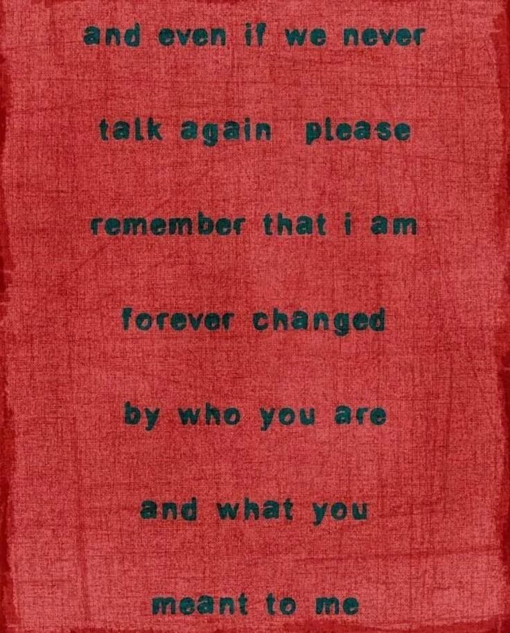 Talk again. Never talk to me again.