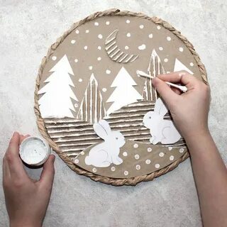 Зимние поделки из картона
