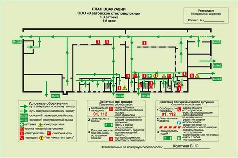 План эвакуации вывешивается