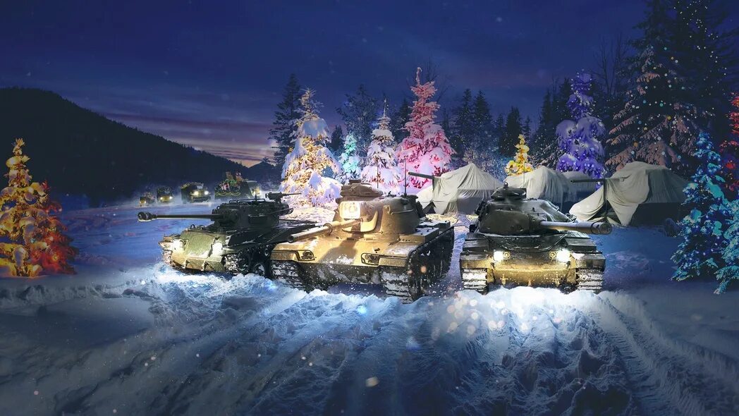 Года wot blitz. World of Tanks Blitz зима. WOT Blitz новогодний. Новогодние танки World of Tanks Blitz. World of Tanks Blitz новый год 2022.