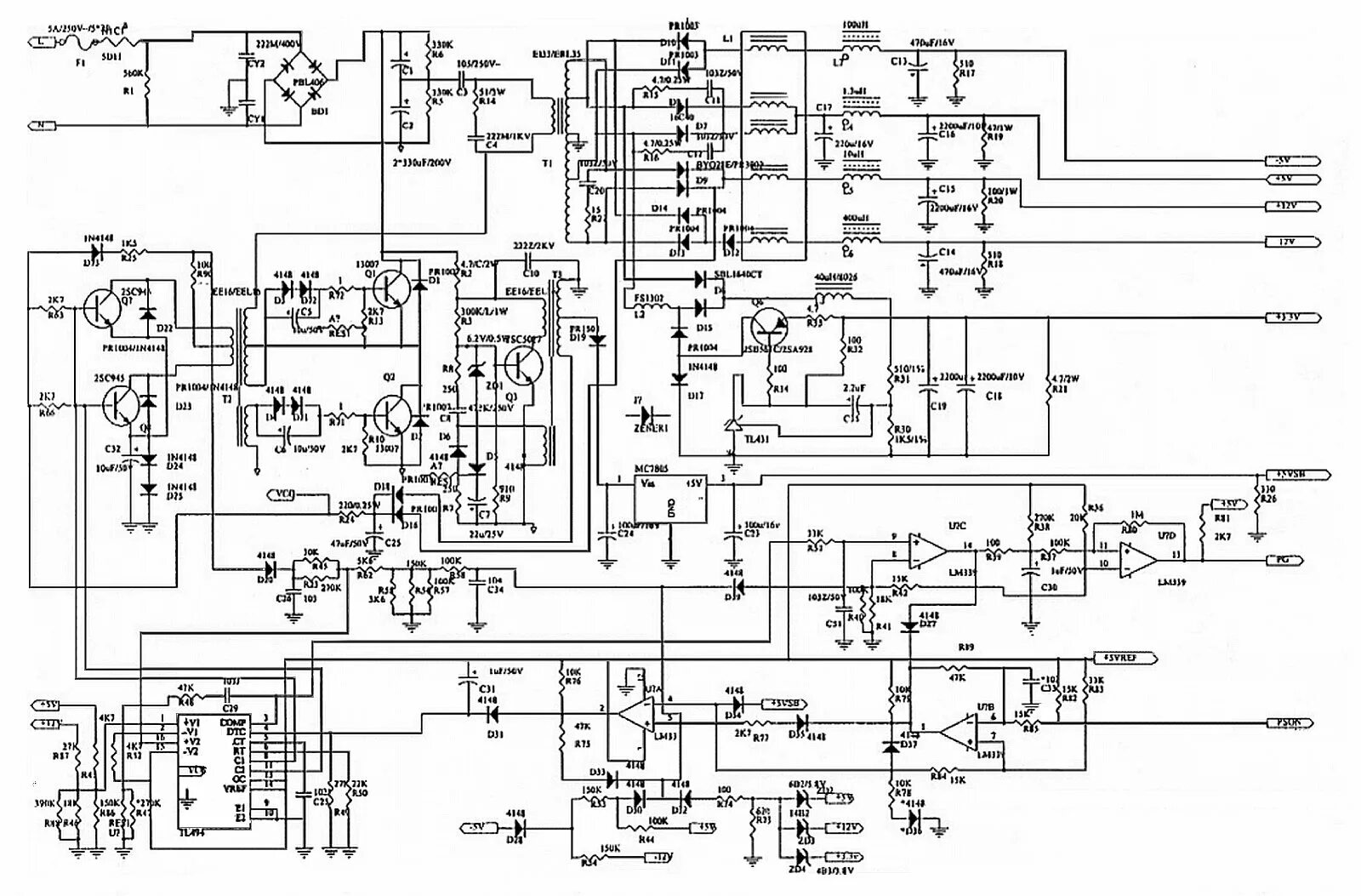 LC 235atx схема блока питания. Схема блока питания RS-460-PCAP-a3. Схема компьютерного БП АТХ 350. Блок питания ATX 450w схема.