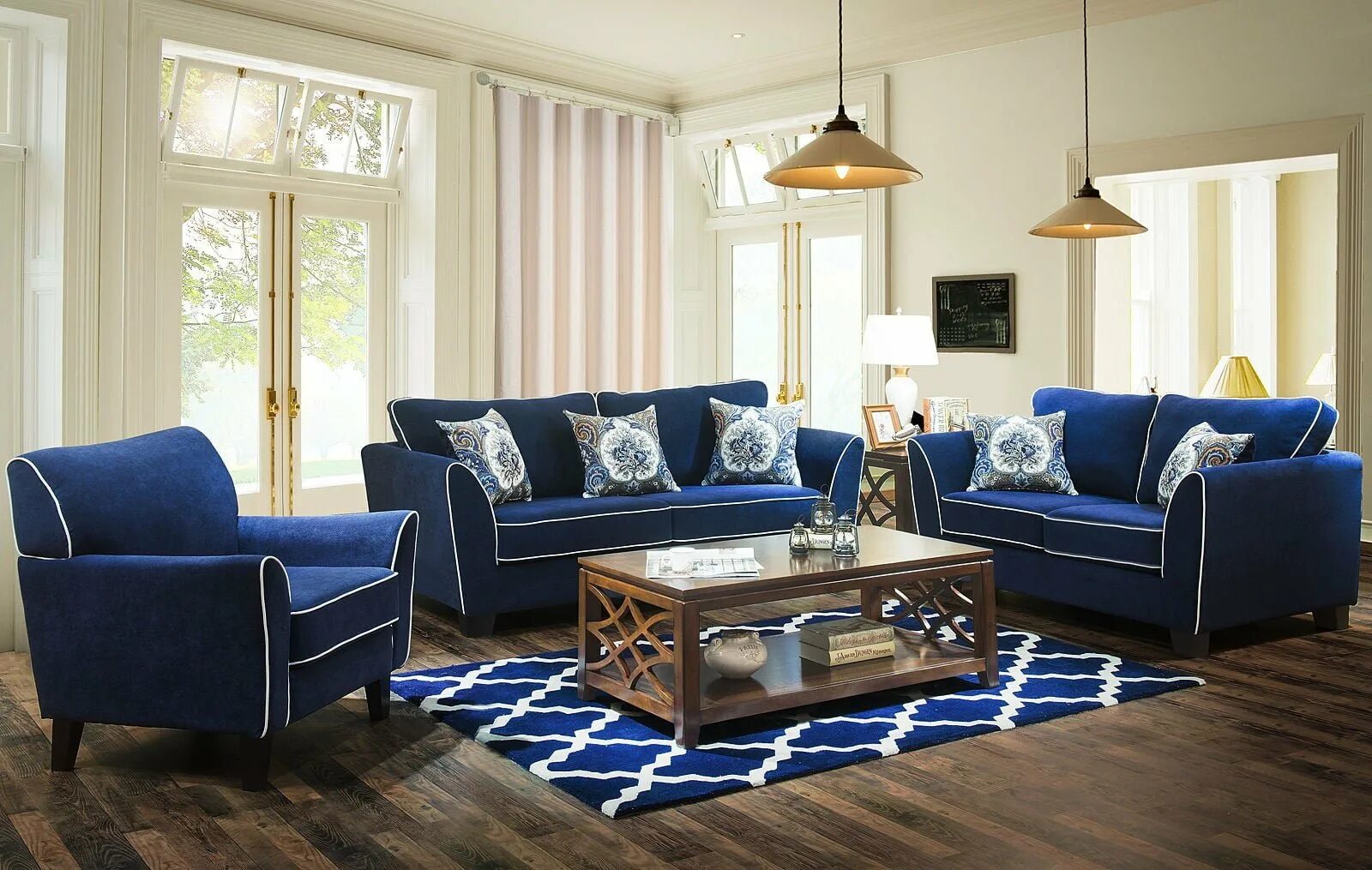 Salon bleu : 18 inspirations pour adopter cette teinte vibrante Idée décoration 