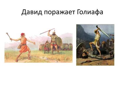 Победил голиафа 5 букв