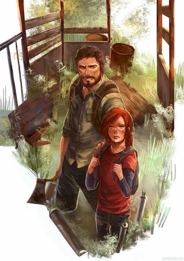 The last of us 2 Элли и Джоэл арты.