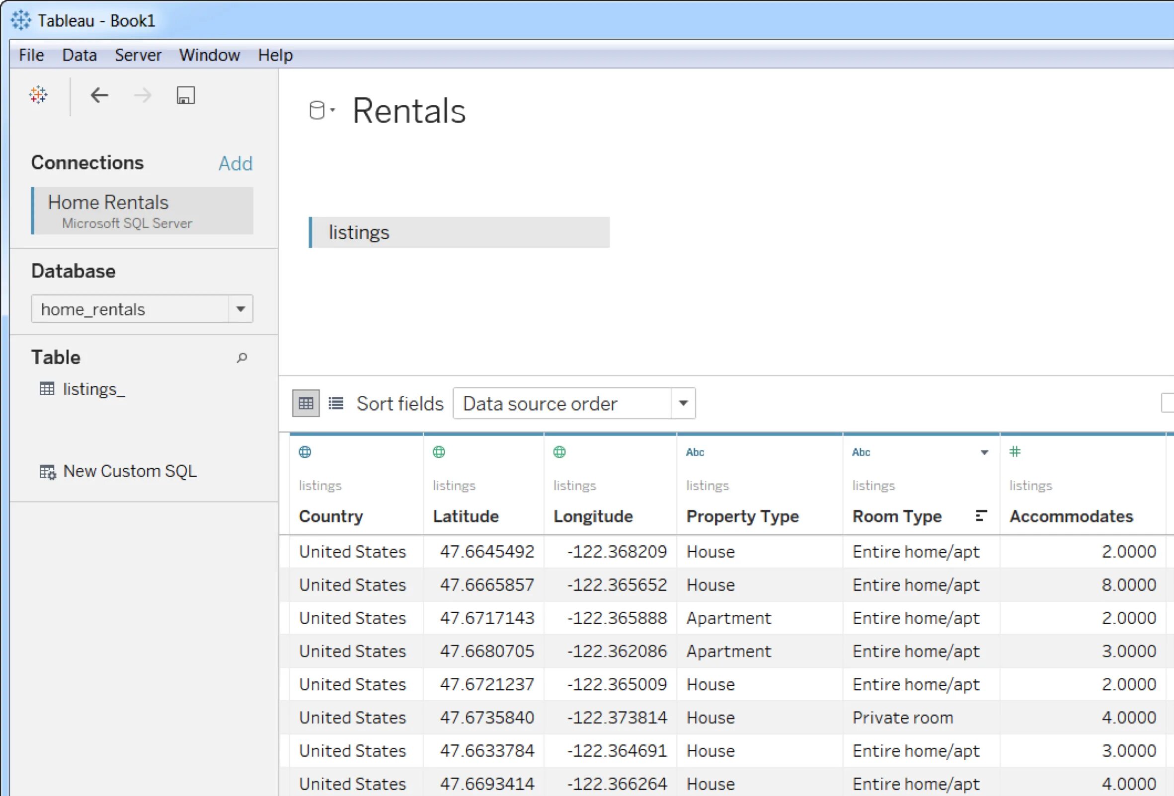 Tableau data source. Tableau data source
