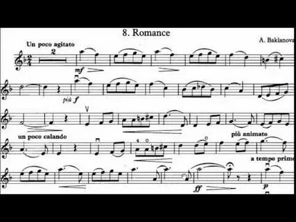 Ноты для скрипки романс