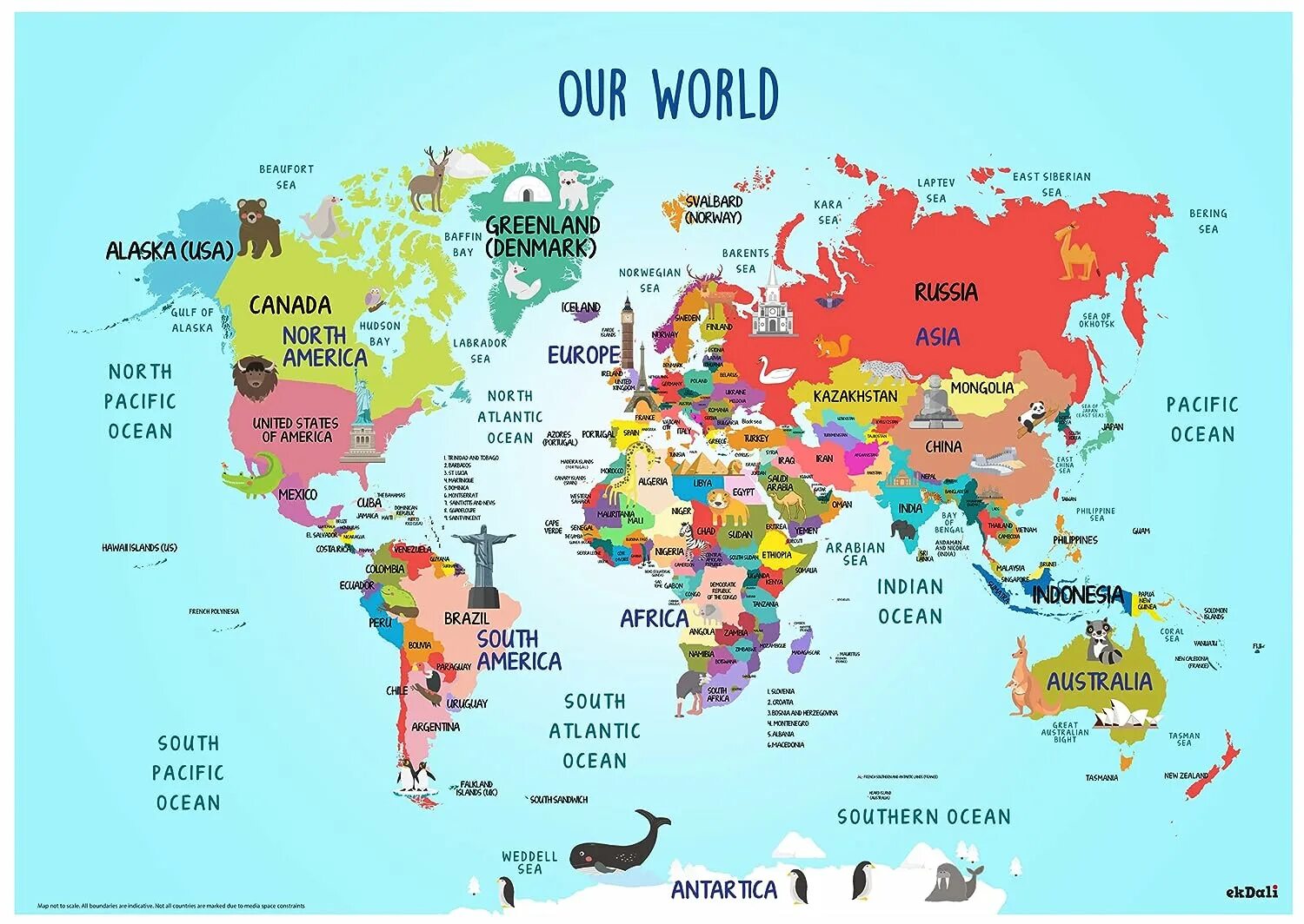 World Map with Countries. Map with Countries names. World Map with Country names. Страны и континенты.