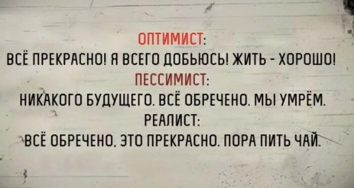 Оптимистка в штатском. Оптимист пессимист реалист. Шутки про оптимистов и пессимистов и реалистов. Реалист прикол. Оптимисты пессимисты реалисты и пофигисты.