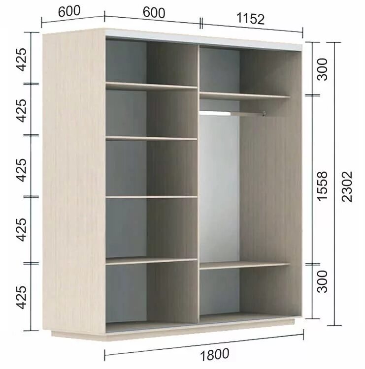 Шкафы высотой 1800