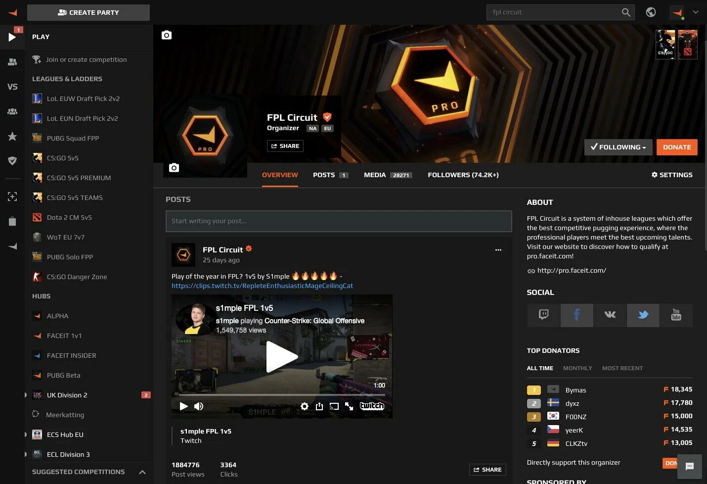 Faceit support new