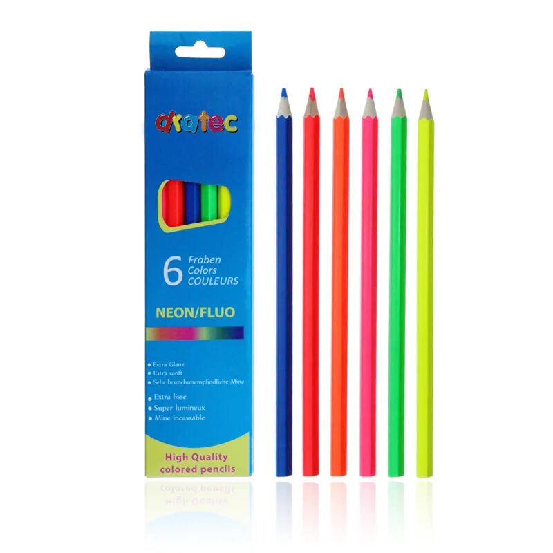 Флуоресцентные карандаши. Неоновые карандаши для рисования. Неоновые карандаши с кисточкой. Неоновые карандаши