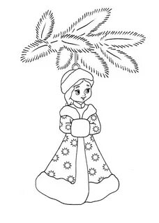 Новогодние раскраски снегурочка