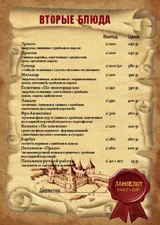 Бар 17 меню