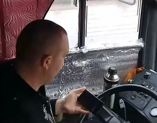 Водитель автобуса в Перми.