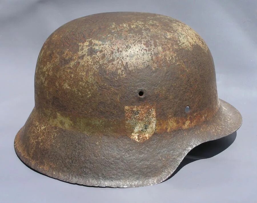 Немецкая каска м 42 Камо. Waffen SS Helmet. Шлем Ваффен СС. Каска СС Тотенкопф.