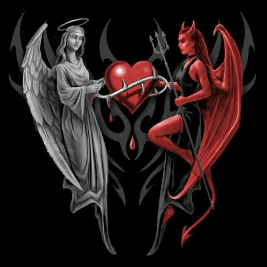 Сердце твое двулико. Целладимирон демон Близнецы. Ангел и демон. Картинки ангелов и демонов. Демон ангела.