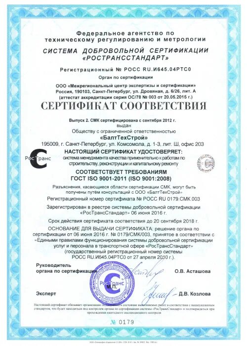 Документы добровольной сертификации