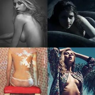 Hermione Corfield nude and sexy photo collection showing off her topless bo...