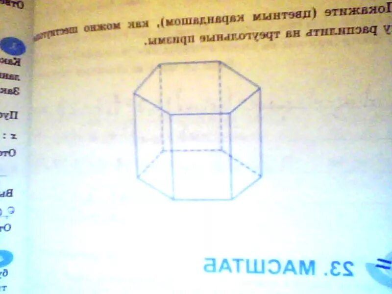 3. Пятиугольная Призма. Правильная пятиугольная Призма по клеточкам. Правильная шестиугольная Призма по клеточкам. Как нарисовать правильную шестиугольную призму по клеточкам.