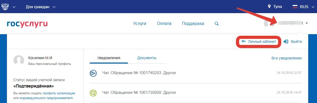 Через личный кабинет пользователя. Госуслуги личныймкабинет. Личный кабинет. Госуслуги личный кабине. Уведомления в личном кабине.