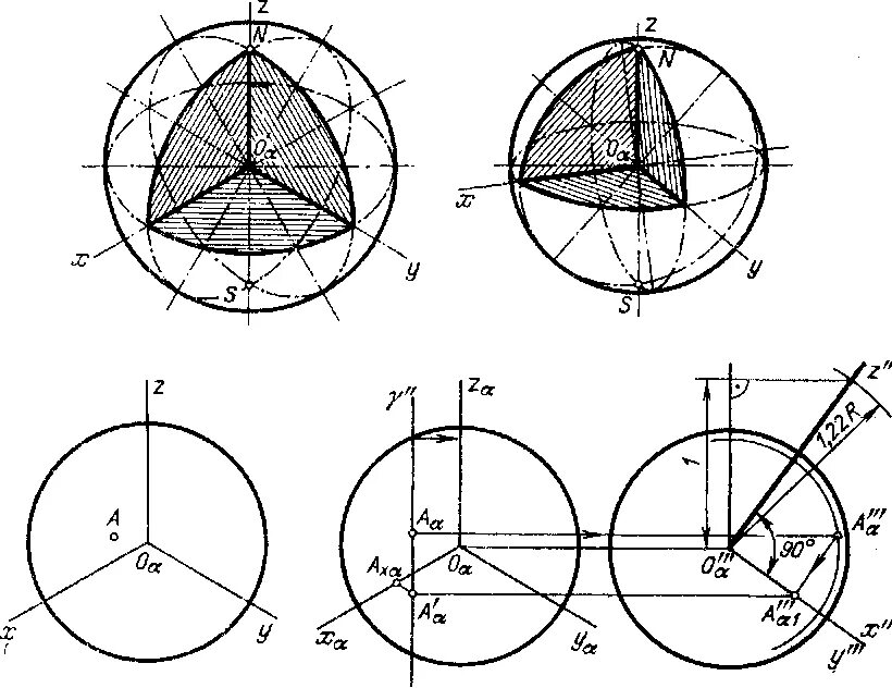 Сечение в изометрии. Сечение призмы плоскостью инженерная графика. Аксонометрическая проекция сферы. Аксонометрия изометрическая проекция. Развертка цилиндра с сечением.