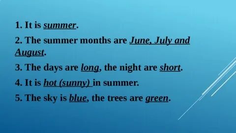 July is the month of