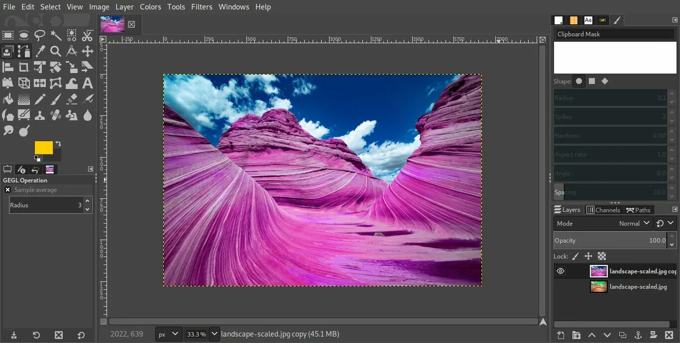 Masking layer