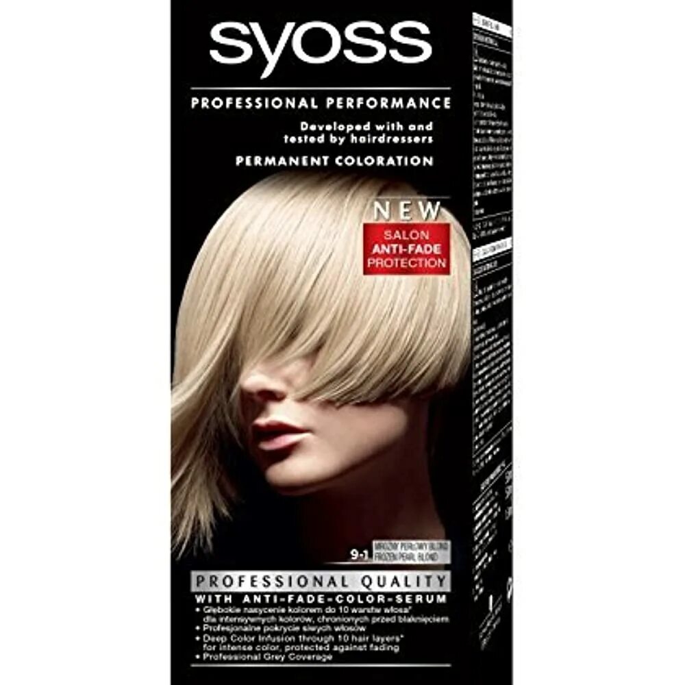 Краска 9 5 1. Краска 9-5 жемчужный блонд Syoss. Краска Syoss 9-5. Сьёс краска для волос 5. Краска сьес блонд 9-10.