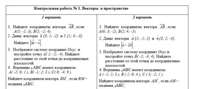 Координаты вектора скалярное произведение векторов вариант 1. Проверочная по векторам в пространстве. Самостоятельная на тему вектора. Контрольная по теме векторы в пространстве. Самостоятельная векторы в пространстве.