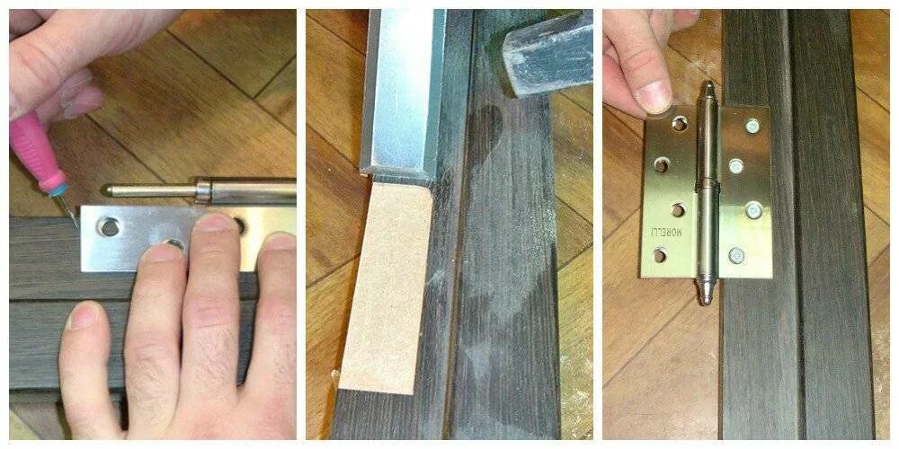 Как правильно крепить петли на дверь