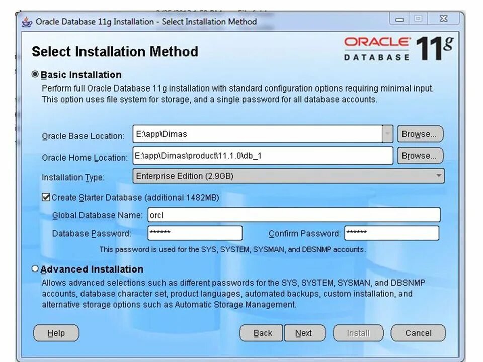 Different password. Oracle 11g. Oracle database 11. Oracle DB. Инсталляция Oracle database.